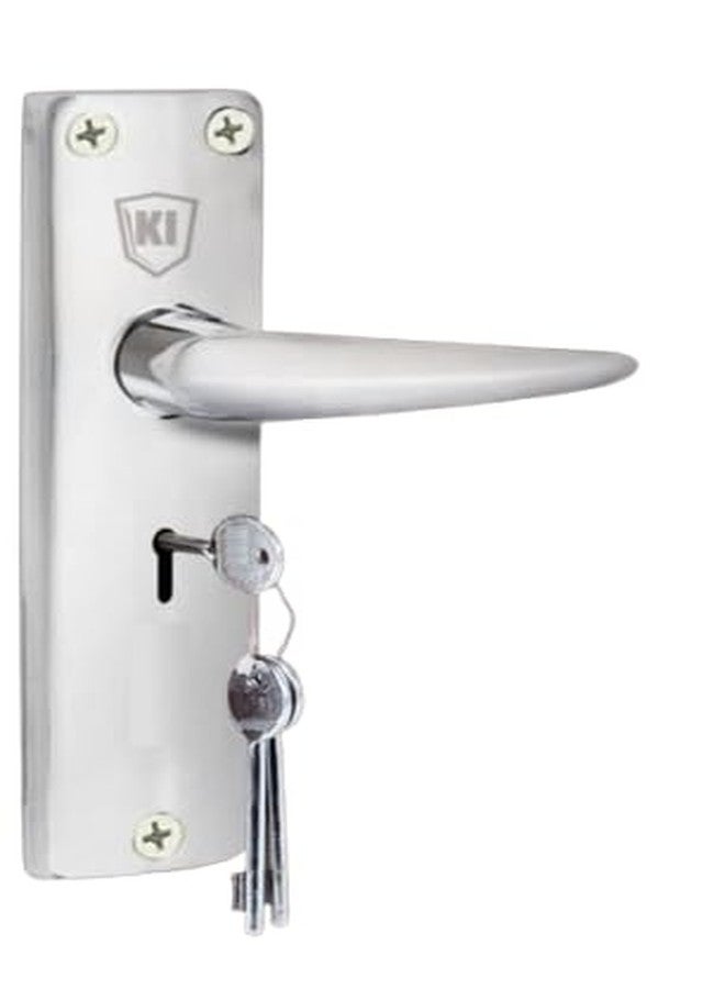 KI SHIELD طقم قفل باب نقر من الفولاذ المقاوم للصدأ KI SHIELD MHS 1011 مقاس 6 بوصات بلمسة نهائية من الكروم، مناسب للحمامات والمطابخ وغرف النوم وغرف التخزين | ملحقات الأبواب، طقم مقابض أبواب KY مع قفل مزدوج الدوران 65 مم - Image 5